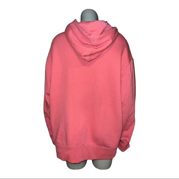 Adidas Loungewear Pink Adicolor 3D Trefoil Oversized Women's Hoodie Medium NWT - Picture 4 of 8